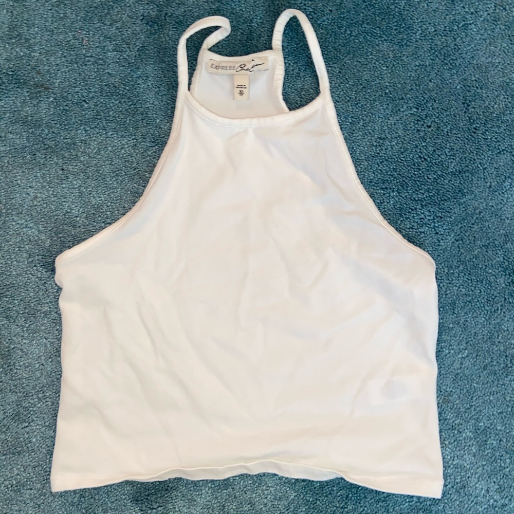 White halter top